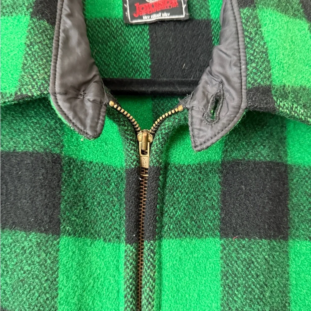 VTG vintage Johnson Woolen Mills buffalo check wool jacket XL - Picture 8 of 14